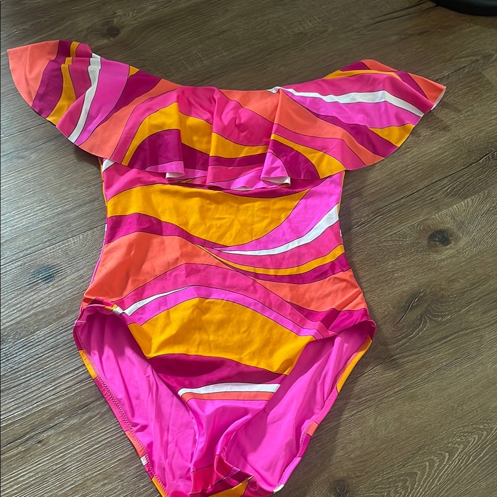 Trina Turk Pink and Orange Swimsuit